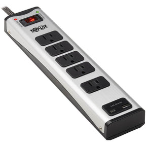 Tripp Lite by Eaton 5-Outlet Surge Protector with 1 USB-A and 1 USB-C (3.9A Shared) - 6 ft. Cord 2100 Joules Metal Housing — TLM506USBC