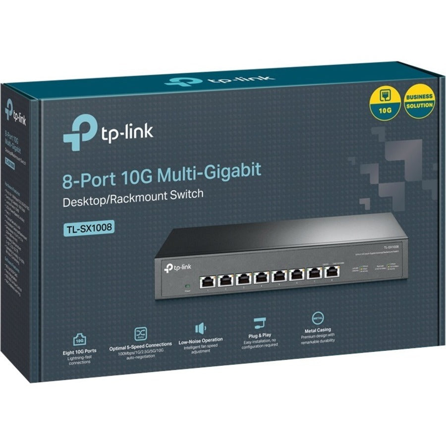 TP-Link TL-SX1008 - 8 Port 10G/Multi-Gig Unmanaged Ethernet Switch — TL-SX1008