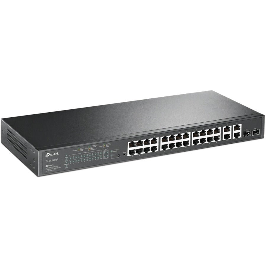 TP-Link TL-SL2428P - 24 Port Fast Ethernet Smart Managed PoE Switch — SL2428P