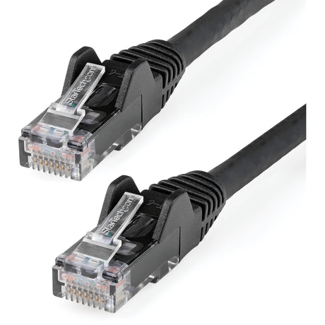 StarTech.com 30cm(1ft) CAT6 Ethernet Cable, LSZH (Low Smoke Zero Halogen) 10 GbE Snagless 100W PoE UTP RJ45 Black Network Patch Cord, ETL — N6LPATCH1BK