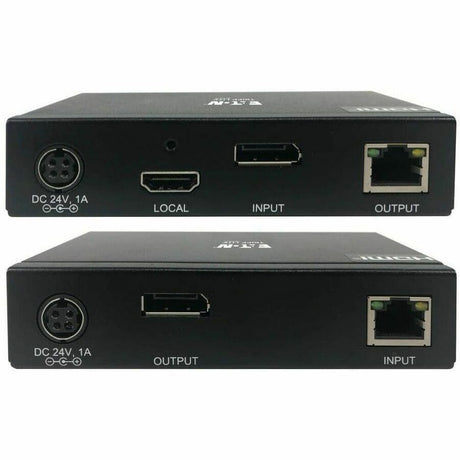 Eaton Tripp Lite Series DisplayPort over Cat6 Extender Kit, KVM Support, USB, 4K, DP1.2a, PoC, HDCP 2.2, 230 ft. (70 m), TAA — B127A-1A1-BDBD