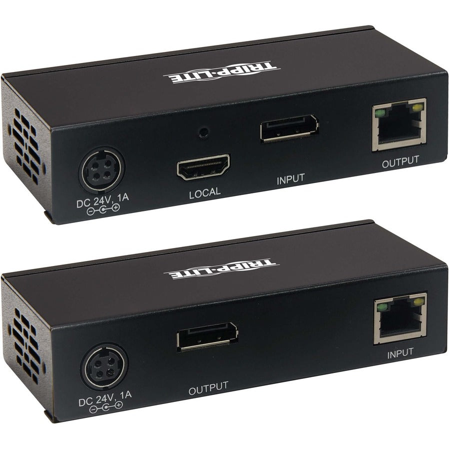Eaton Tripp Lite Series DisplayPort over Cat6 Extender Kit, KVM Support, USB, 4K, DP1.2a, PoC, HDCP 2.2, 230 ft. (70 m), TAA — B127A-1A1-BDBD