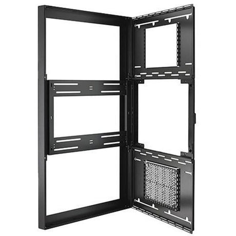 Chief Impact? On-Wall Kiosk with Protective Glass - Portrait 55 Inch White — LW55UWPG