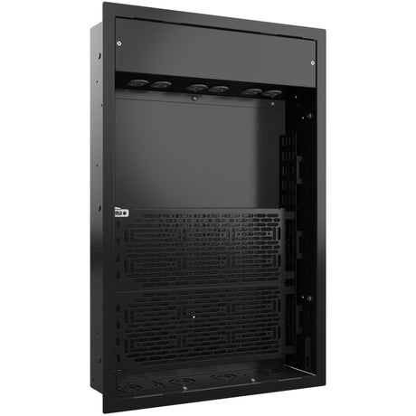Chief Proximity In-Wall Storage Box with 6 Receptacles - Black — PAC527LFBP6