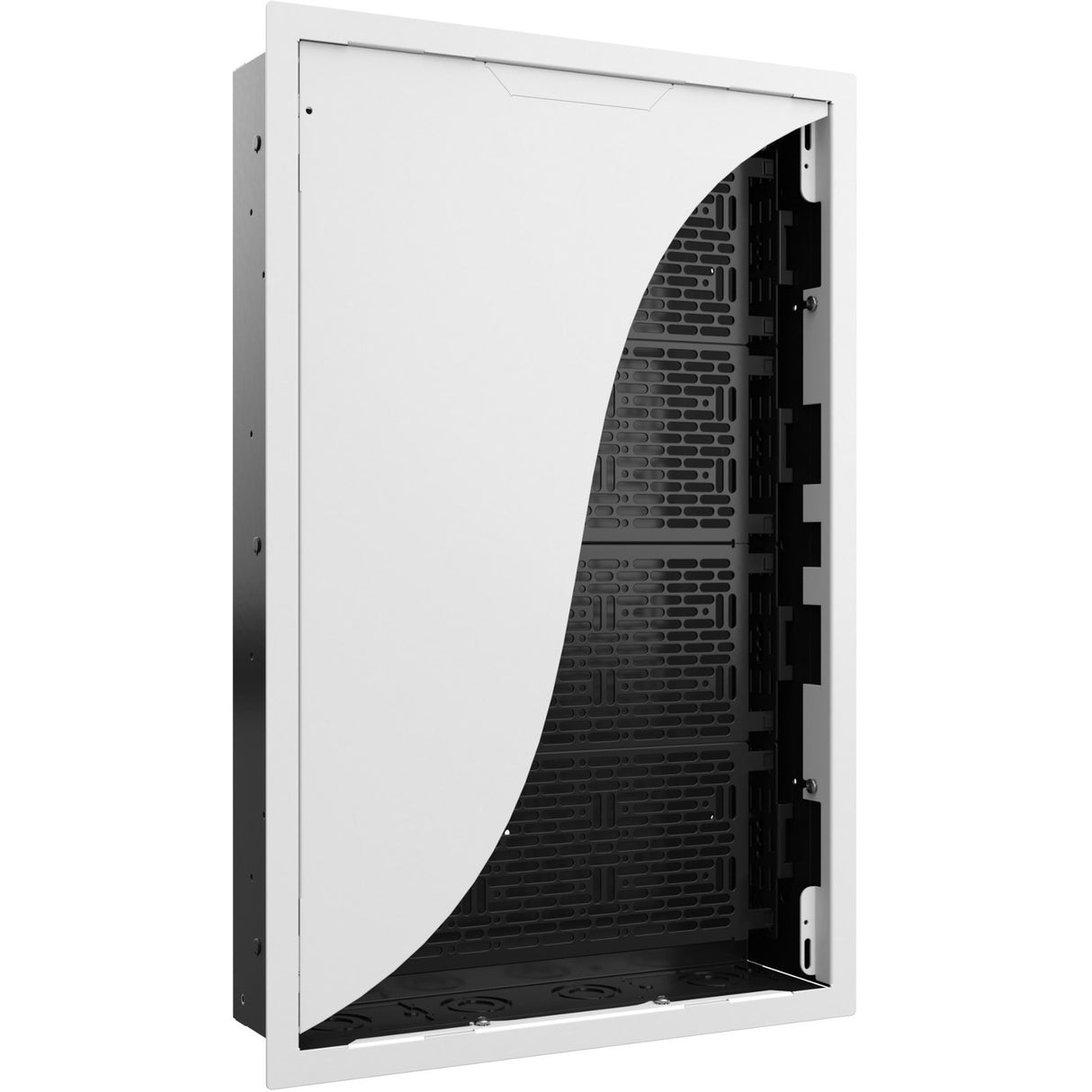 Chief Proximity Extra-Large In-Wall Storage Box with Flange, Cover, and Lever Lock - Black — PAC527LFCW