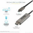 StarTech.com 16ft (5m) USB C to HDMI Cable 4K 60Hz with HDR10, Ultra HD USB Type-C to HDMI 2.0b Video Adapter Cable, DP 1.4 Alt Mode HBR3 — CDP2HDMM5MH