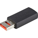 StarTech.com Secure Charging USB Data Blocker Adapter, Male/Female USB-A Data Blocking Charge/Power-Only Charging Adapter for Phone/Tablet — USBSCHAAMF