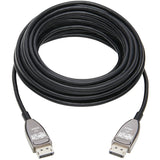 Tripp Lite by Eaton DisplayPort Active Optical Cable (AOC), 8K 60 Hz (M/M), CL3 Rated, Latching Connectors, Black, 15 m (49 ft.) — P580F3-15M-8K6