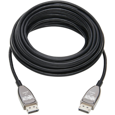 Tripp Lite by Eaton DisplayPort Active Optical Cable (AOC), 8K 60 Hz (M/M), CL3 Rated, Latching Connectors, Black, 15 m (49 ft.) — P580F3-15M-8K6