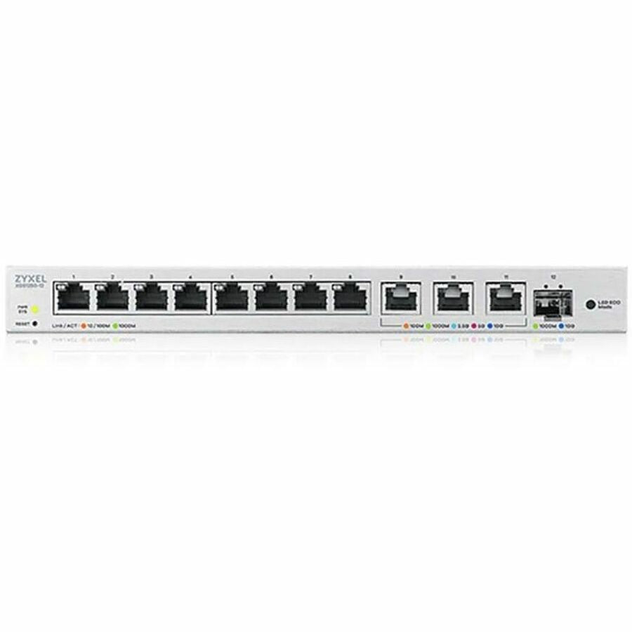 ZYXEL 12-Port Web-Managed Multi-Gigabit Switch Includes 3-Port 10G and 1-Port 10G SFP+ — XGS1250-12