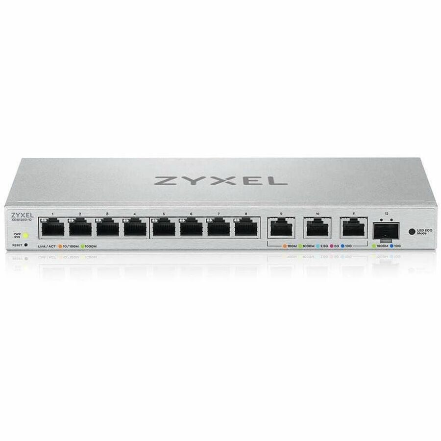 ZYXEL 12-Port Web-Managed Multi-Gigabit Switch Includes 3-Port 10G and 1-Port 10G SFP+ — XGS1250-12
