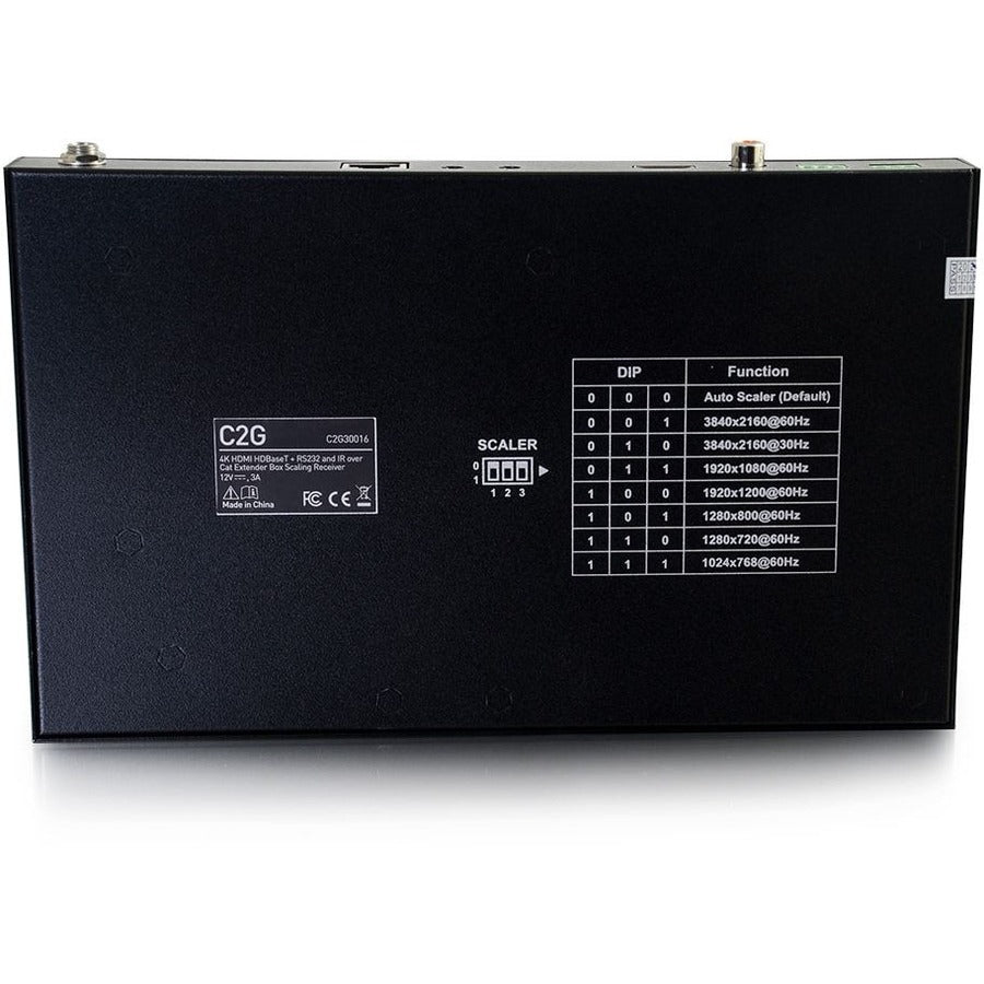 C2G HDMI HDBaseT + RS232 + IR over Cat Extender Box Scaling Receiver — C2G30016