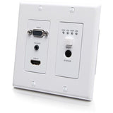 C2G HDBaseT HDMI Extender + VGA, 3.5mm, RS232 and IR over Cat - Dual Gang HDMI Wall Plate Transmitter - 4K 60Hz — C2G30017
