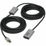 Eaton Tripp Lite Series USB 3.2 Gen 1 Active Extension Repeater Cable (A M/F), Aluminum Housing, 10 m (32.8 ft.) — U330-10M-AL