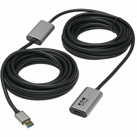 Eaton Tripp Lite Series USB 3.2 Gen 1 Active Extension Repeater Cable (A M/F), Aluminum Housing, 10 m (32.8 ft.) — U330-10M-AL