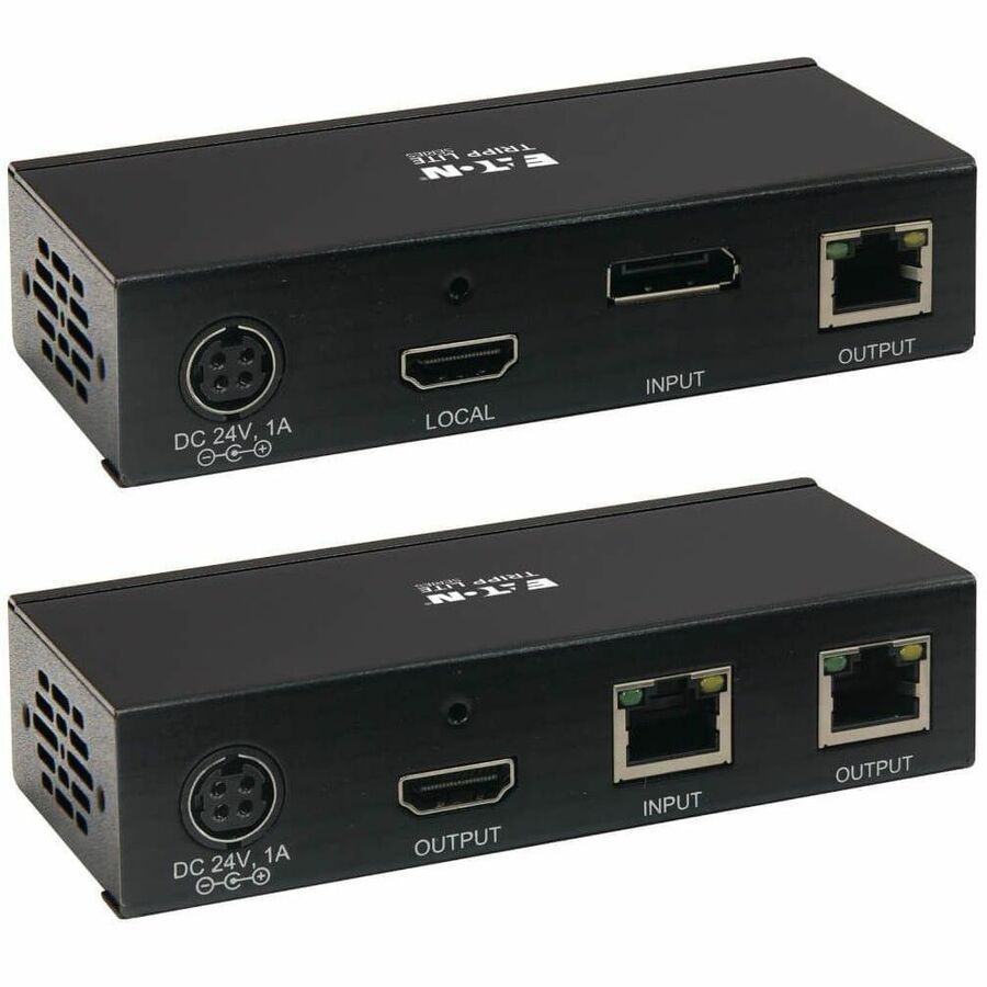 Eaton Tripp Lite Series DisplayPort to HDMI over Cat6 Extender Kit, Transmitter/Transceiver - 4K 60 Hz, HDR, 4: 4: 4, PoC, 230 ft. (70.1 m), TAA — B127A-111-BDTH