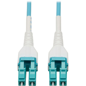Eaton Tripp Lite Series 100G Duplex Multimode 50/125 OM4 Armored Fiber Optic Cable (LC/LC Duplex M/M), LSZH, Aqua, 50 m (164 ft.) — N821-50M-AQ-AR