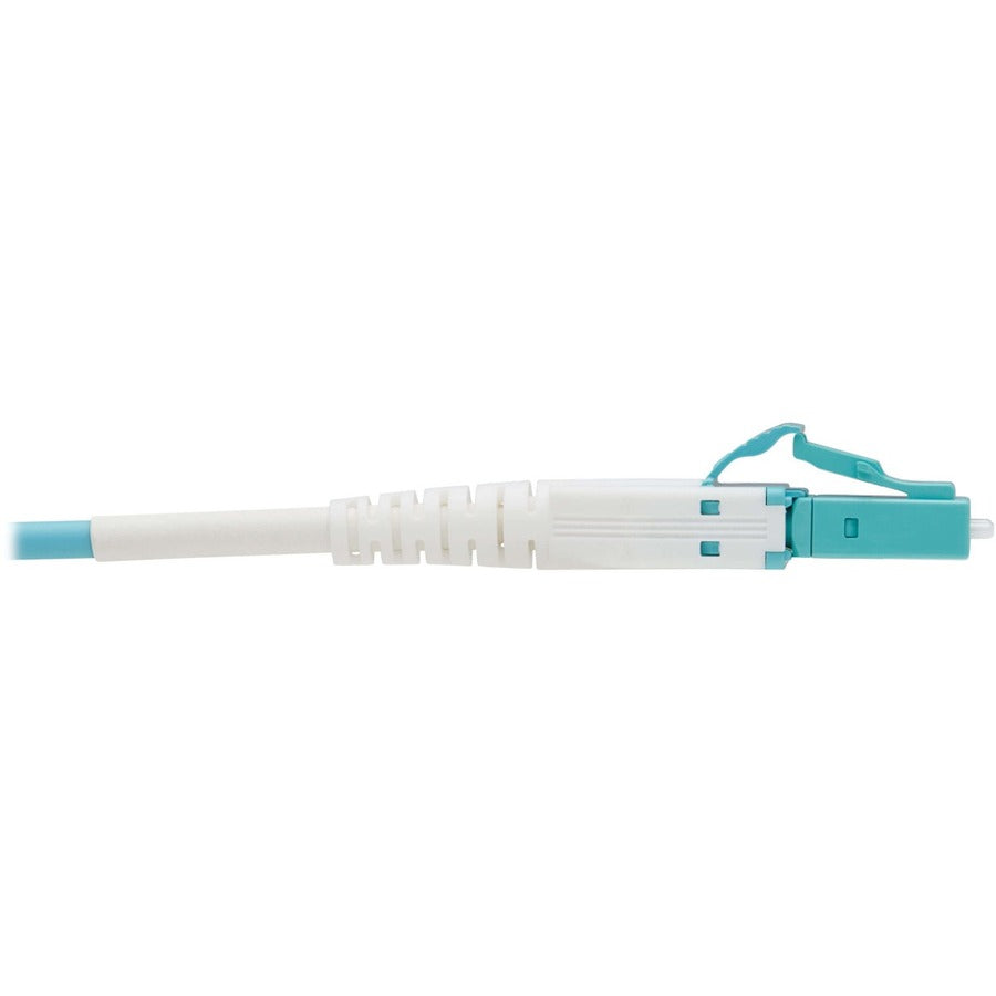 Eaton Tripp Lite Series 100G Duplex Multimode 50/125 OM4 Armored Fiber Optic Cable (LC/LC Duplex M/M), LSZH, Aqua, 50 m (164 ft.) — N821-50M-AQ-AR