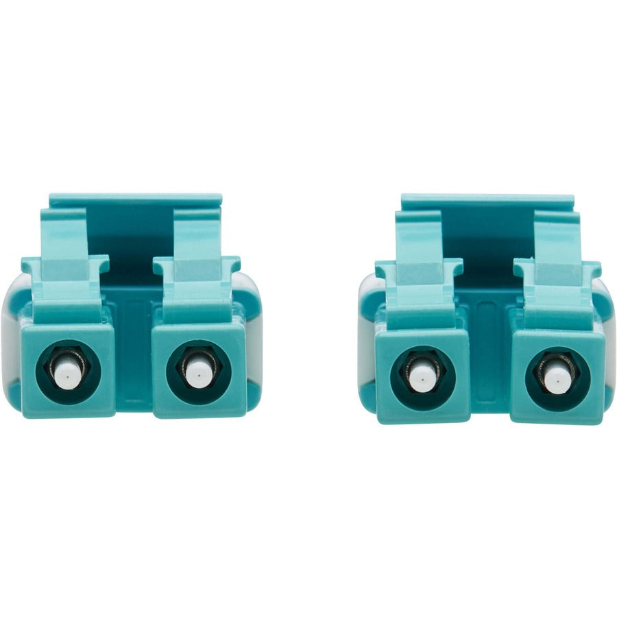 Eaton Tripp Lite Series 100G Duplex Multimode 50/125 OM4 Armored Fiber Optic Cable (LC/LC Duplex M/M), LSZH, Aqua, 50 m (164 ft.) — N821-50M-AQ-AR