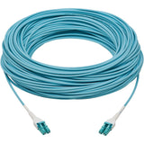 Eaton Tripp Lite Series 100G Duplex Multimode 50/125 OM4 Armored Fiber Optic Cable (LC/LC Duplex M/M), LSZH, Aqua, 50 m (164 ft.) — N821-50M-AQ-AR