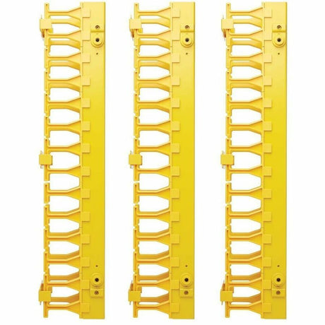 Tripp Lite High-Capacity Vertical Cable Manager - Double Finger Duct, Yellow, 6 ft. (1.8 m) — SRCABLEVRT3FC