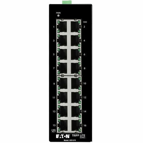 Eaton Tripp Lite Series 16-Port Unmanaged Industrial Gigabit Ethernet Switch - 10/100/1000 Mbps, DIN Mount, TAA — NGI-U16