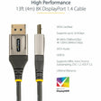 StarTech.com 13ft (4m) VESA Certified DisplayPort 1.4 Cable, 8K 60Hz HDR10, UHD 4K 120Hz Video, DP to DP Monitor Cord, DP 1.4 Cable, M/M — DP14VMM4M