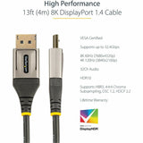 StarTech.com 13ft (4m) VESA Certified DisplayPort 1.4 Cable, 8K 60Hz HDR10, UHD 4K 120Hz Video, DP to DP Monitor Cord, DP 1.4 Cable, M/M — DP14VMM4M