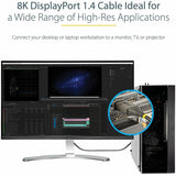 StarTech.com 13ft (4m) VESA Certified DisplayPort 1.4 Cable, 8K 60Hz HDR10, UHD 4K 120Hz Video, DP to DP Monitor Cord, DP 1.4 Cable, M/M — DP14VMM4M