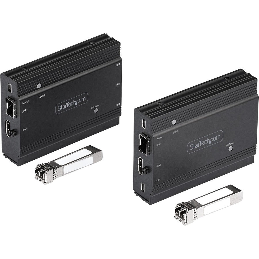 StarTech.com 4K HDMI KVM Extender over Fiber, HDMI Video & USB over Fiber, up to 984ft/300m (MultiMode), 10G MMF SFP+ Modules — SV565FXHD4KU