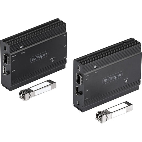 StarTech.com 4K HDMI KVM Extender over Fiber, HDMI Video & USB over Fiber, up to 984ft/300m (MultiMode), 10G MMF SFP+ Modules — SV565FXHD4KU