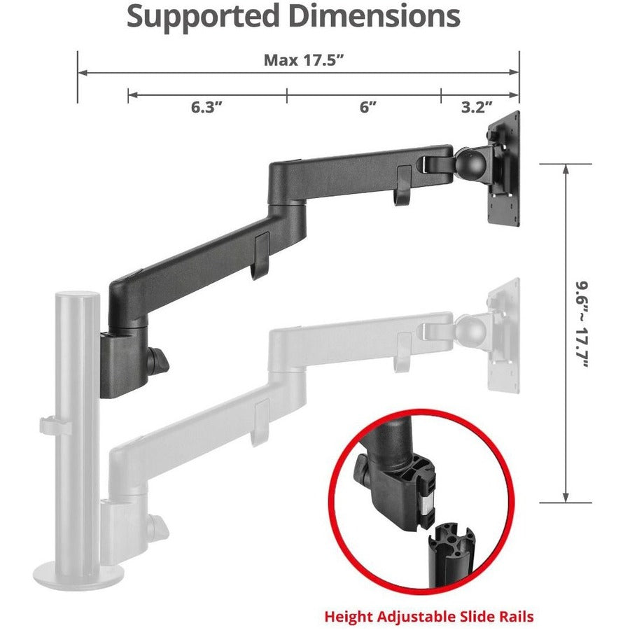 SIIG Mounting Arm for Monitor - Black — CE-MT3G11-S1