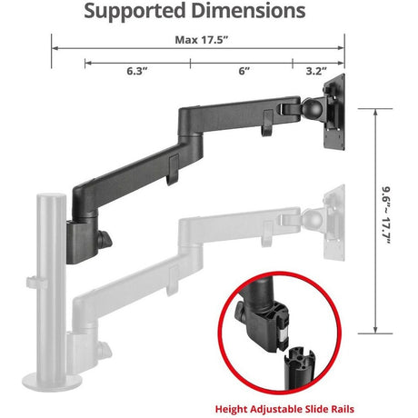 SIIG Mounting Arm for Monitor - Black — CE-MT3G11-S1