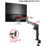 SIIG Mounting Arm for Monitor - Black — CE-MT3G11-S1