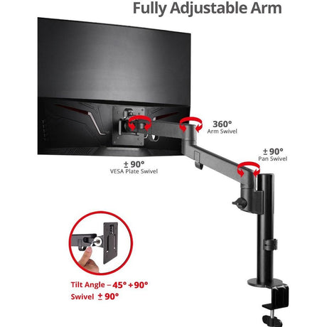 SIIG Mounting Arm for Monitor - Black — CE-MT3G11-S1