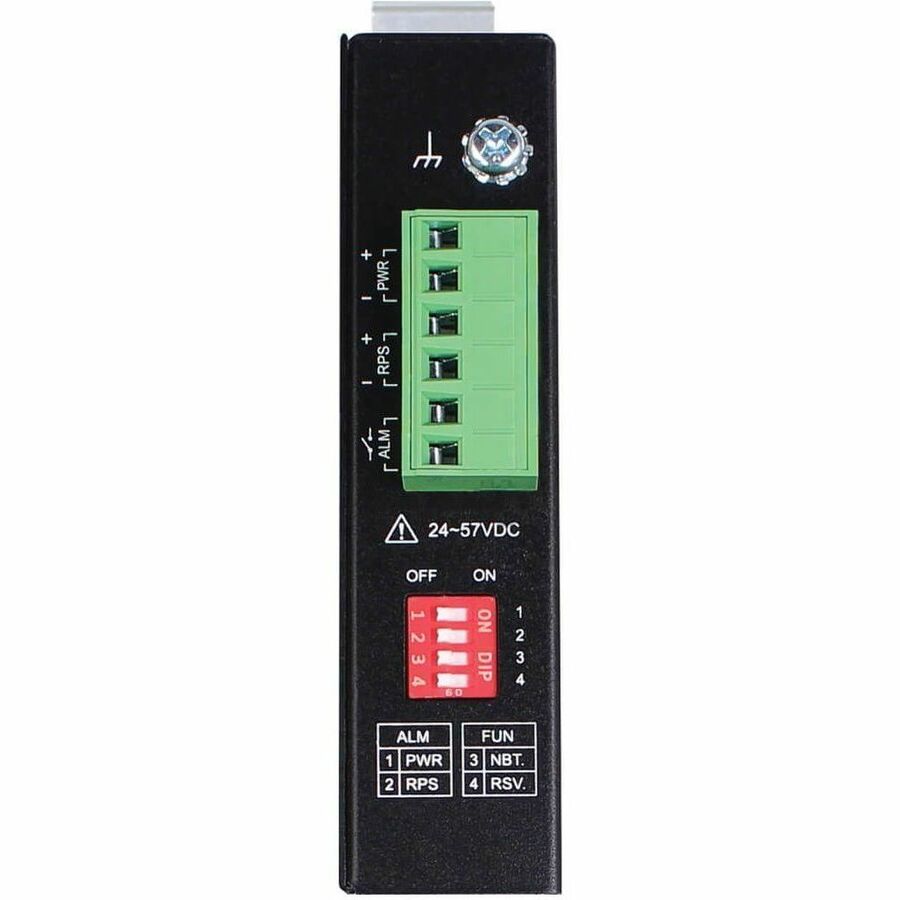 Tripp Lite Industrial Gigabit Ethernet PoE injector 60W PoE++ 802.3bt Midspan -40? to +75? IP30 housing Dual 24-57VDC DIN rail 1 Port — NPOEI-60W-1G
