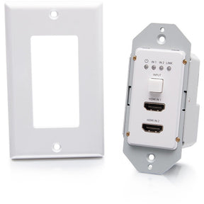 C2G 1-Gang Dual HDMI HDBaseT Wall Plate Transmitter RS232 over Cat Extender — C2G30022
