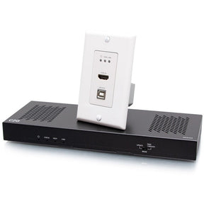 C2G HDMI HDBaseT + USB-B, RS232 Wall Plate Transmitter to Box Receiver Kit — C2G30024