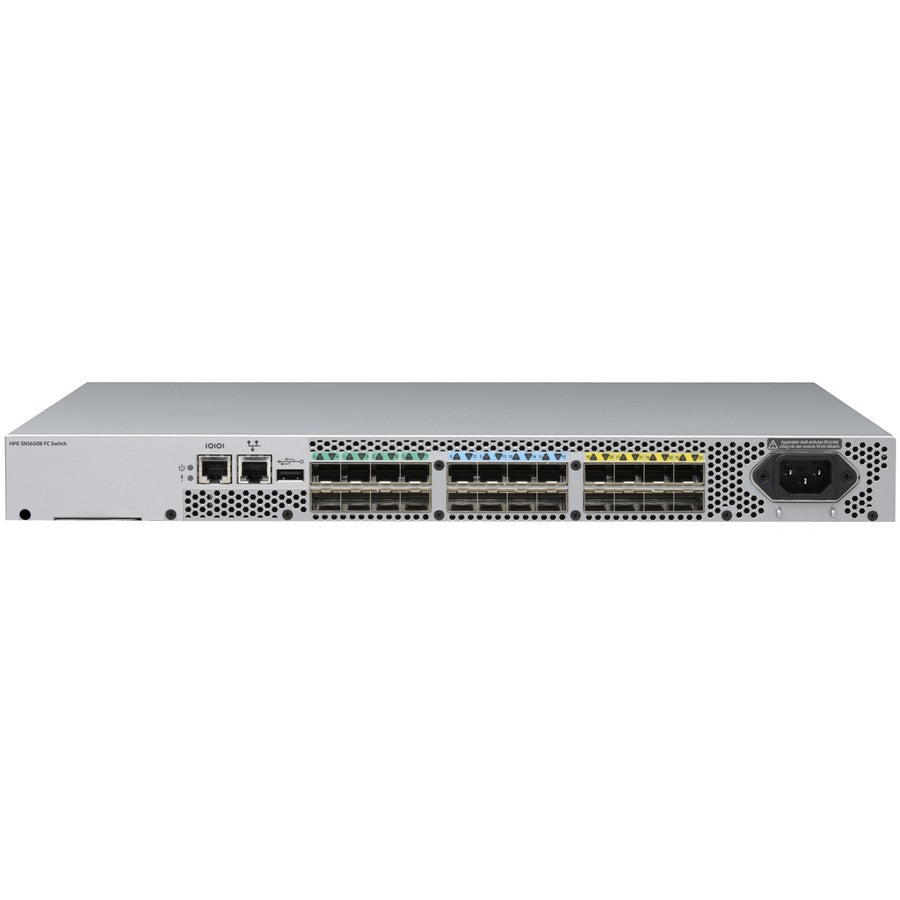 HPE SN3600B 32 GB 24/8 8-port 16 GB Short Wave SFP+ Fibre Channel Switch — R4G55B