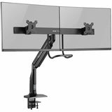 Tripp Lite Safe-IT Precision-Placement Dual-Display Desk Clamp or Grommet with Antimicrobial Tape for 17" to 35" Displays, USB Ports — DMPDD1735AM