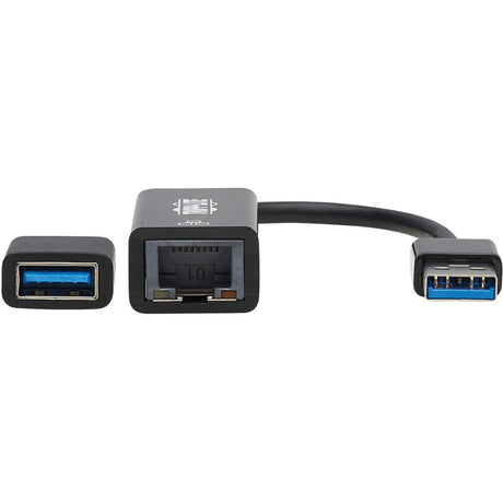 Eaton Tripp Lite Series USB-C, USB-A to RJ45 Gigabit Ethernet Network Adapter (2xM/F), USB 3.2 Gen 1, Black — U336-000-GB-CA