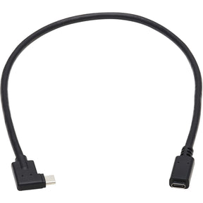 Eaton Tripp Lite Series USB-C Extension Cable (M/F) - USB 3.2 Gen 2 (10Gbps), Thunderbolt 3 Compatible, Right-Angle Plug, 20 in. (0.5 m) — U421-20N-G2-RA