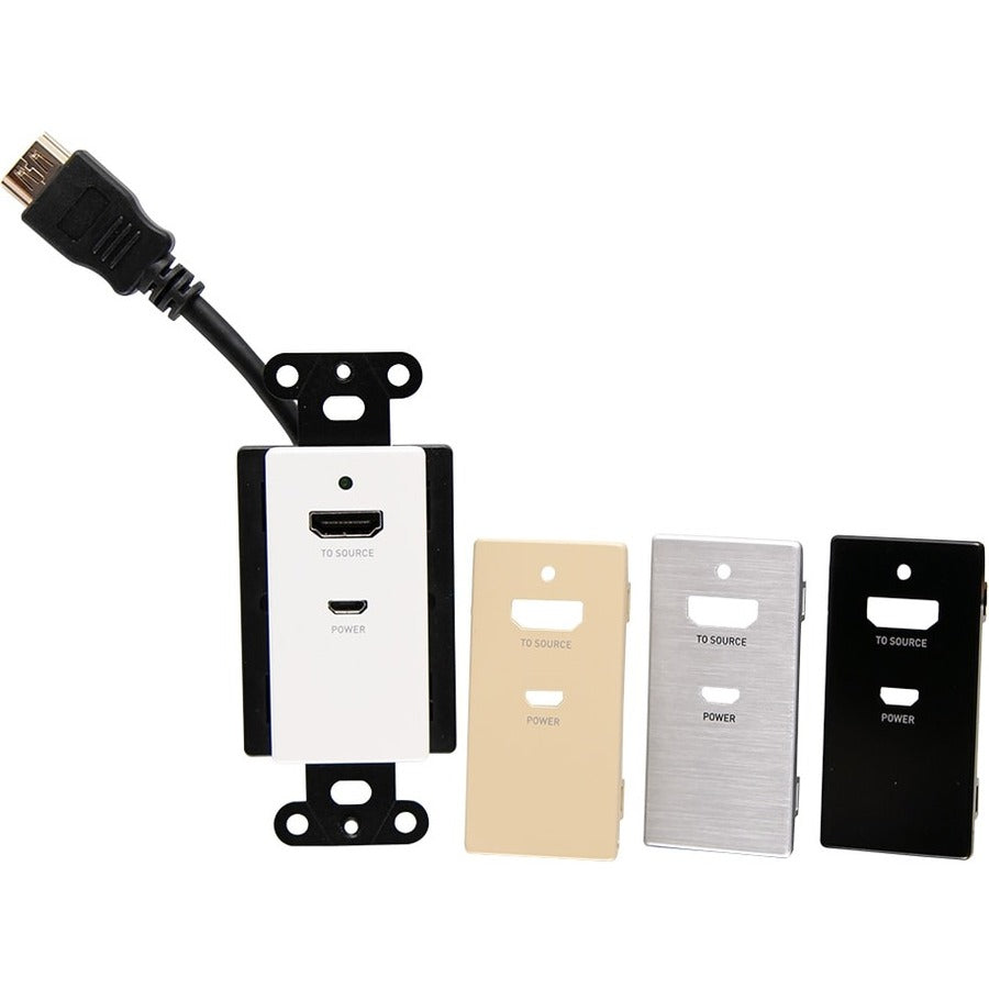 C2G HDMI Inline Extender Decorative Wall Plate w/ Interchangeable Covers — C2G42395