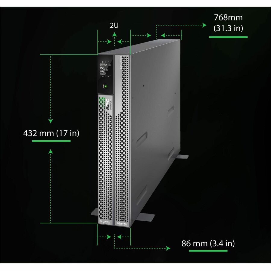 APC by Schneider Electric Smart-UPS Ultra On-Line Lithium ion, 5KVA/5KW, 2U Rack/Tower, 208V — SRTL5KRM2UT