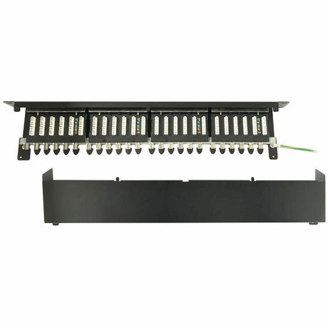 Tripp Lite by Eaton 24-Port Cat6a Shielded Patch Panel - 10 Gbps, STP, 110 Punch Down, RJ45, 1U, TAA — N252-024-6A-SH
