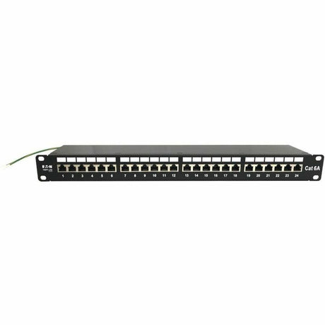 Tripp Lite by Eaton 24-Port Cat6a Shielded Patch Panel - 10 Gbps, STP, 110 Punch Down, RJ45, 1U, TAA — N252-024-6A-SH