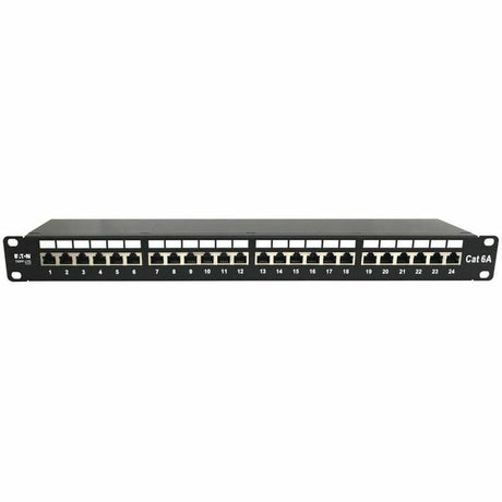 Tripp Lite by Eaton 24-Port Cat6a Shielded Patch Panel - 10 Gbps, STP, 110 Punch Down, RJ45, 1U, TAA — N252-024-6A-SH