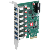 SIIG USB 3.0 7 Port PCIe Host Card - UASP Mode — JU-P70211-S1