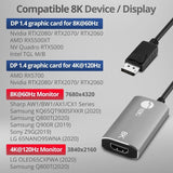 SIIG DisplayPort 1.4 to HDMI Adapter - 8K 60Hz Male to Female — CB-DP2611-S1