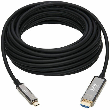 Eaton Tripp Lite Series High-Speed USB-C to HDMI Fiber Active Optical Cable (AOC) - UHD 4K 60 Hz, HDR, CL3 Rated, Black, 10 m (33 ft.) — U444F3-10M-H4K6